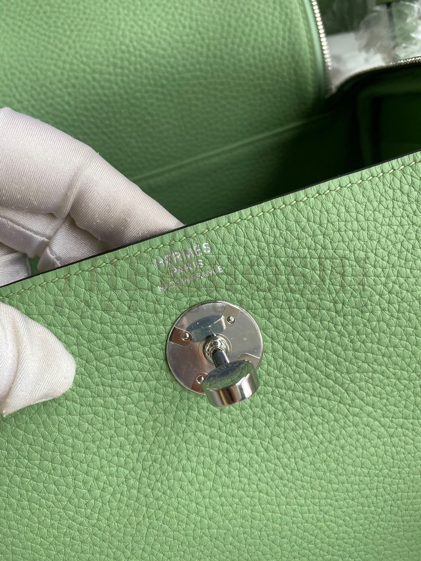 H**me5 Lindy 26 Handmade Bag In Vert Cypres Clemence Leather Master Quality