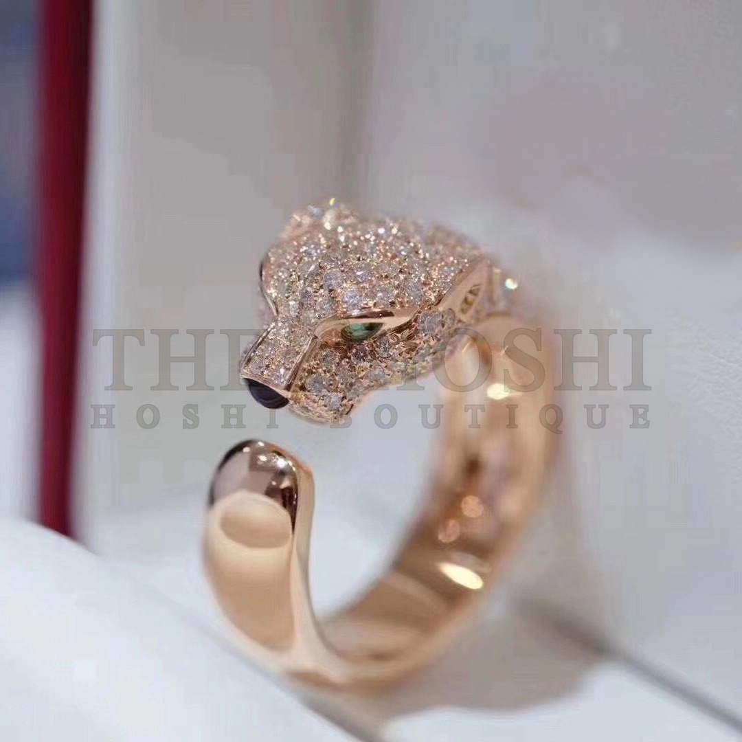 Ca*t1er Leopard Head Ring with D1am0nds, PANTHÈRE Ca*t1er RING Dupe Master Quality