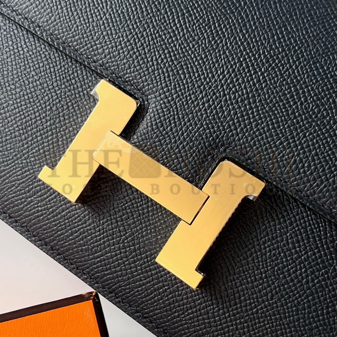 H**me5 Constance Elan Handmade Bag In Black Epsom Calfskin Master Quality