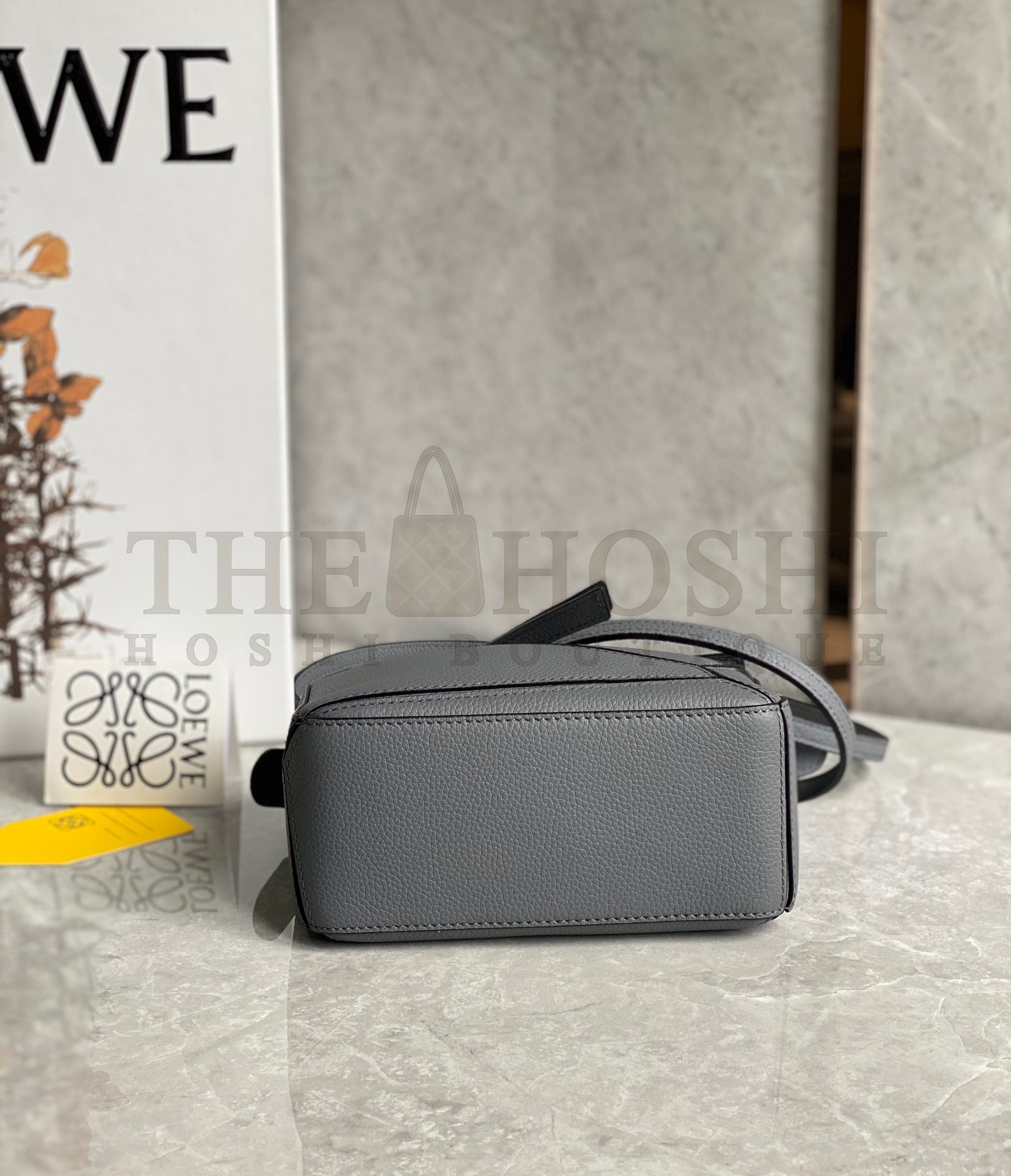 L0ew* Puzzle Mini Bag In Asphalt Grey Grained Calfskin Master Quality
