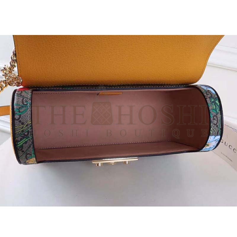 Gvc*1 GG Women Padlock GG Flora Small Bamboo Shoulder-Beige Master Quality