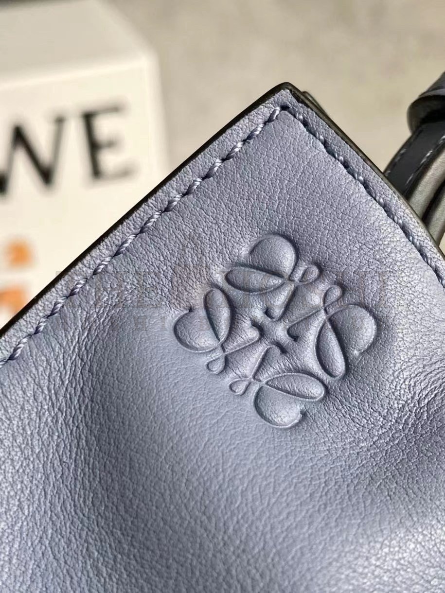 L0ew* Flamenco Mini Clutch In Atlantic Blue Nappa Leather Master Quality