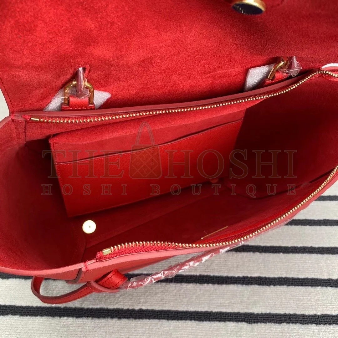 Ce1i*e Belt Mini Bag In Red Grained Calfskin Master Quality