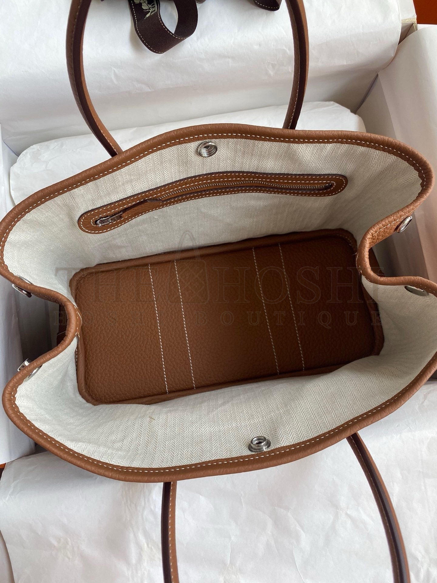 H**me5 Garden Party 30 Handmade Bag in Gold Negonda Leather Master Quality