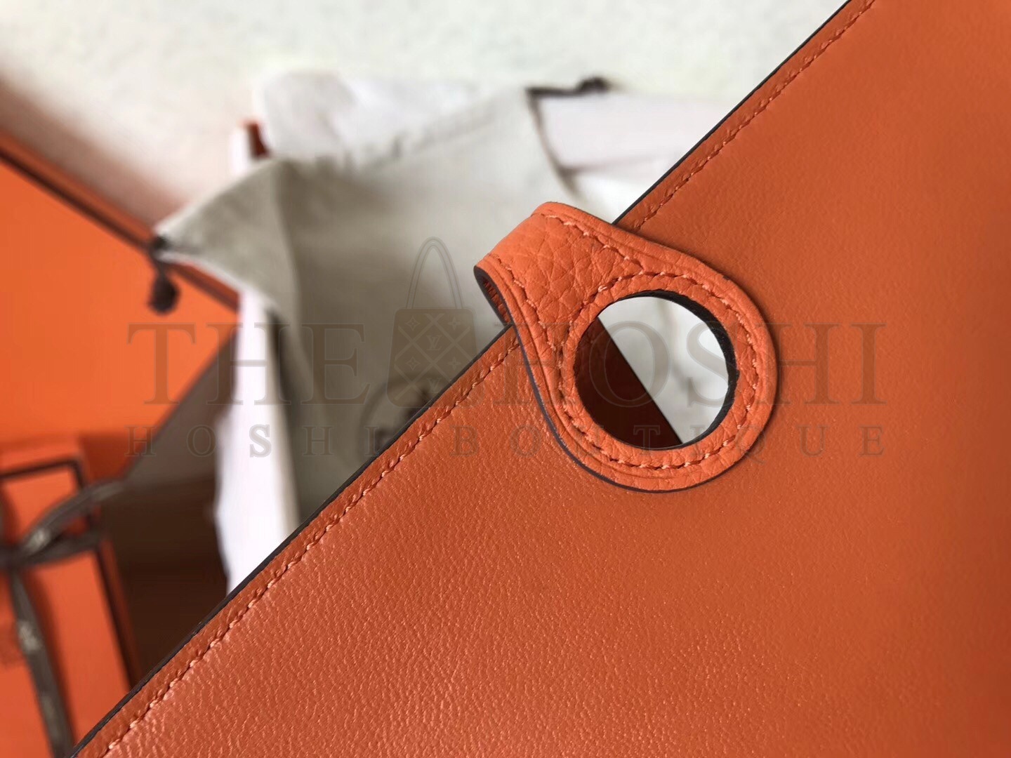 H**me5 Bicolor Dogon Duo Wallet In Jean/Orange Leather Master Quality