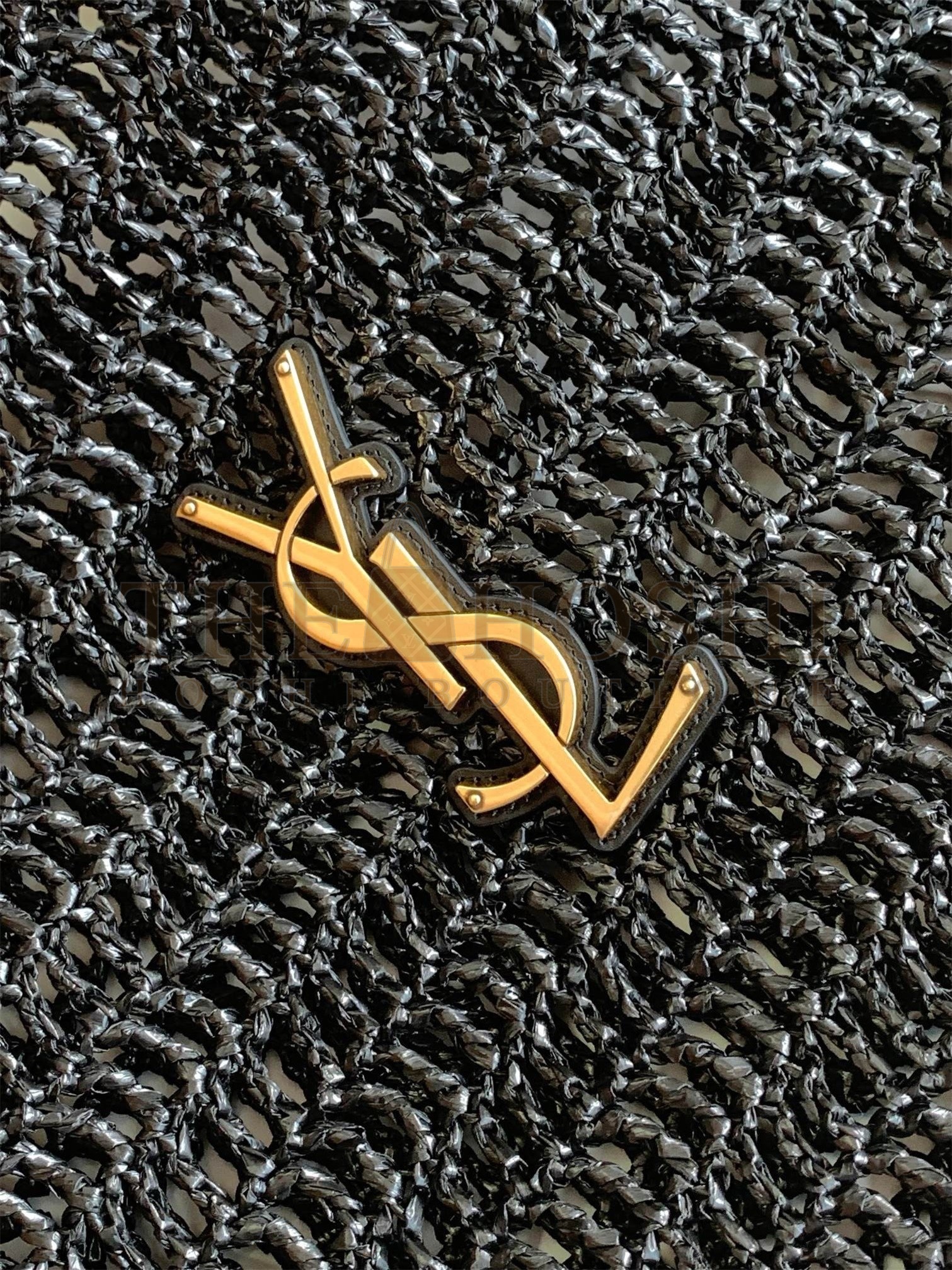 Sa1nt Lau*nt Oxalis Shoulder Bag in Black Raffia Master Quality