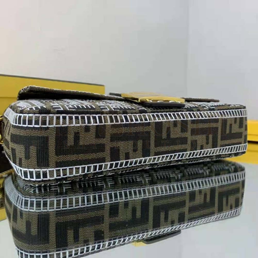 F**di Women Baguette Embroidered FF Fabric Bag Master Quality