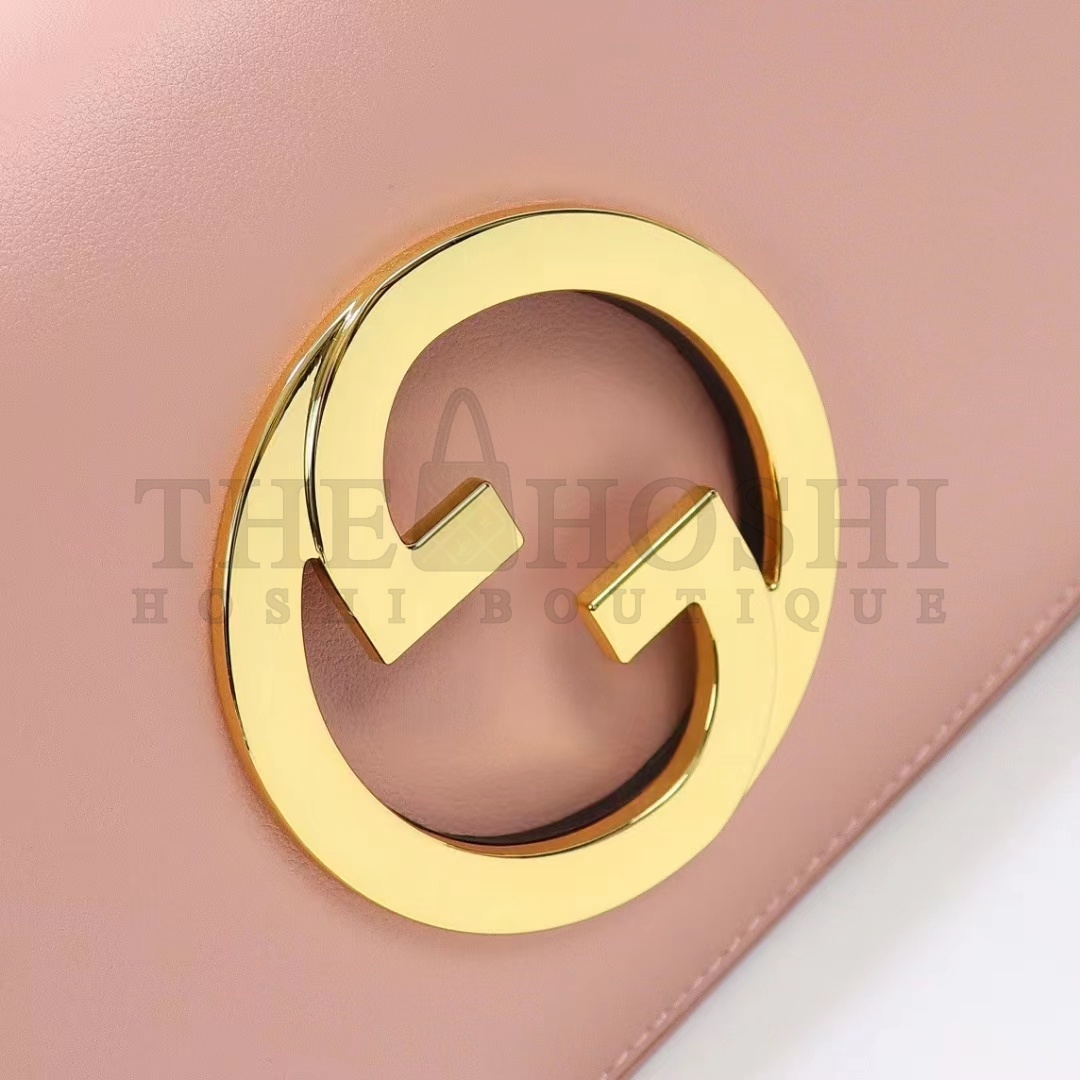 Gvc*1 Women GG Blondie Shoulder Bag Light Pink Leather Round Interlocking G Master Quality