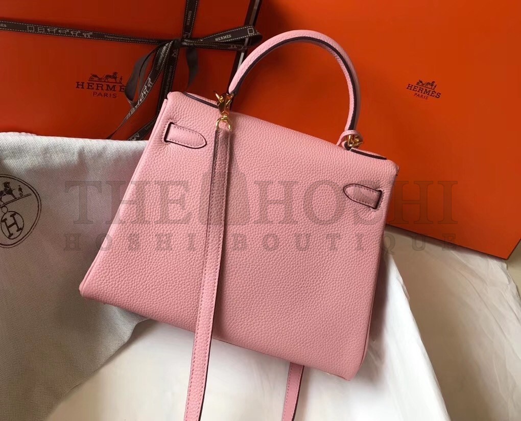 H**me5 Pink Clemence Kelly 25cm GHW Bag Master Quality