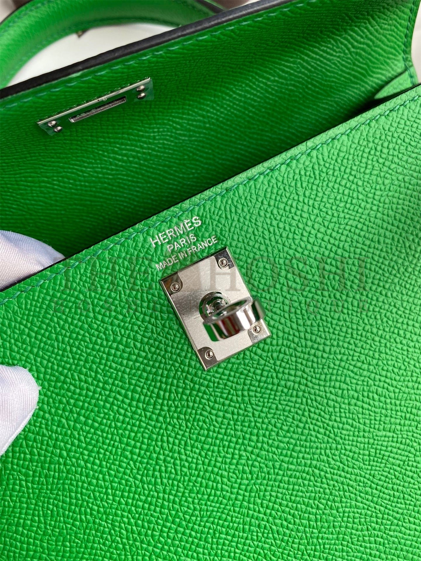 H**me5 Epsom Kelly 25cm Sellier Handmade Bambou Bag Master Quality