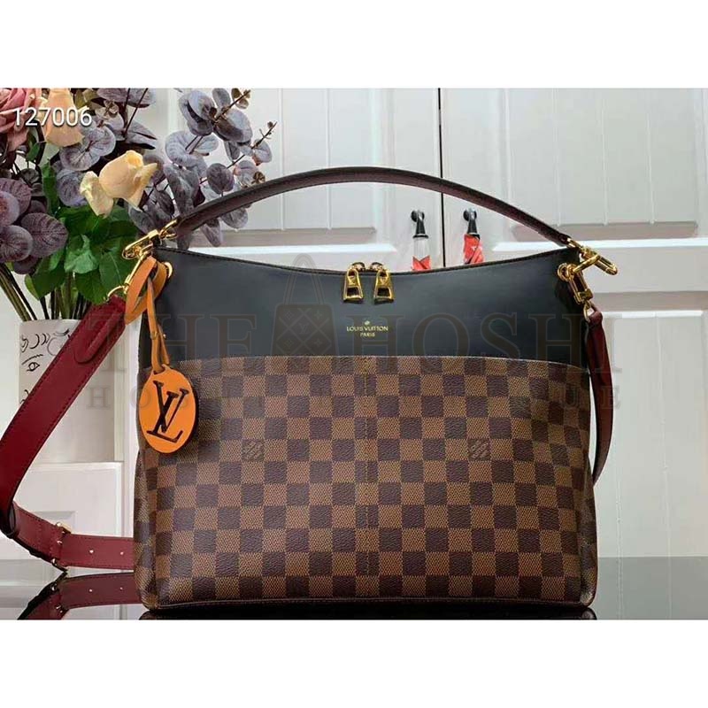 L0vis Vvtt0n LV Women Maida Handbag Damier Ebene Coated Canvas Master Quality