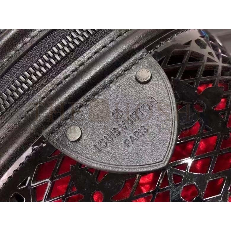 L0vis Vvtt0n LV Women Cannes Handbag Black Patent Calfskin Cowhide Leather Master Quality