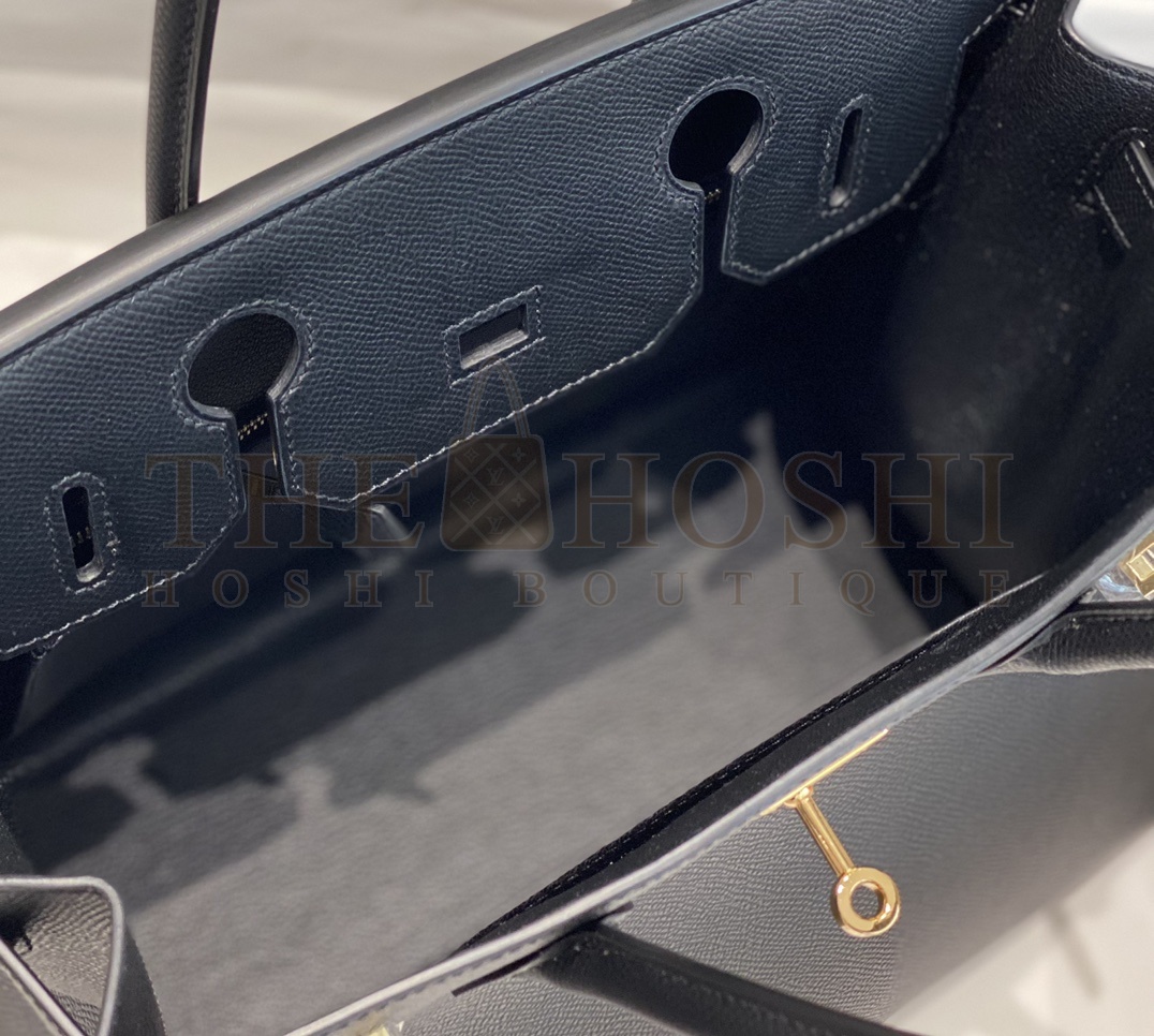 H**me5 Birkin Bag 30cm Epsom Leather Black Gold Hardware Master Quality