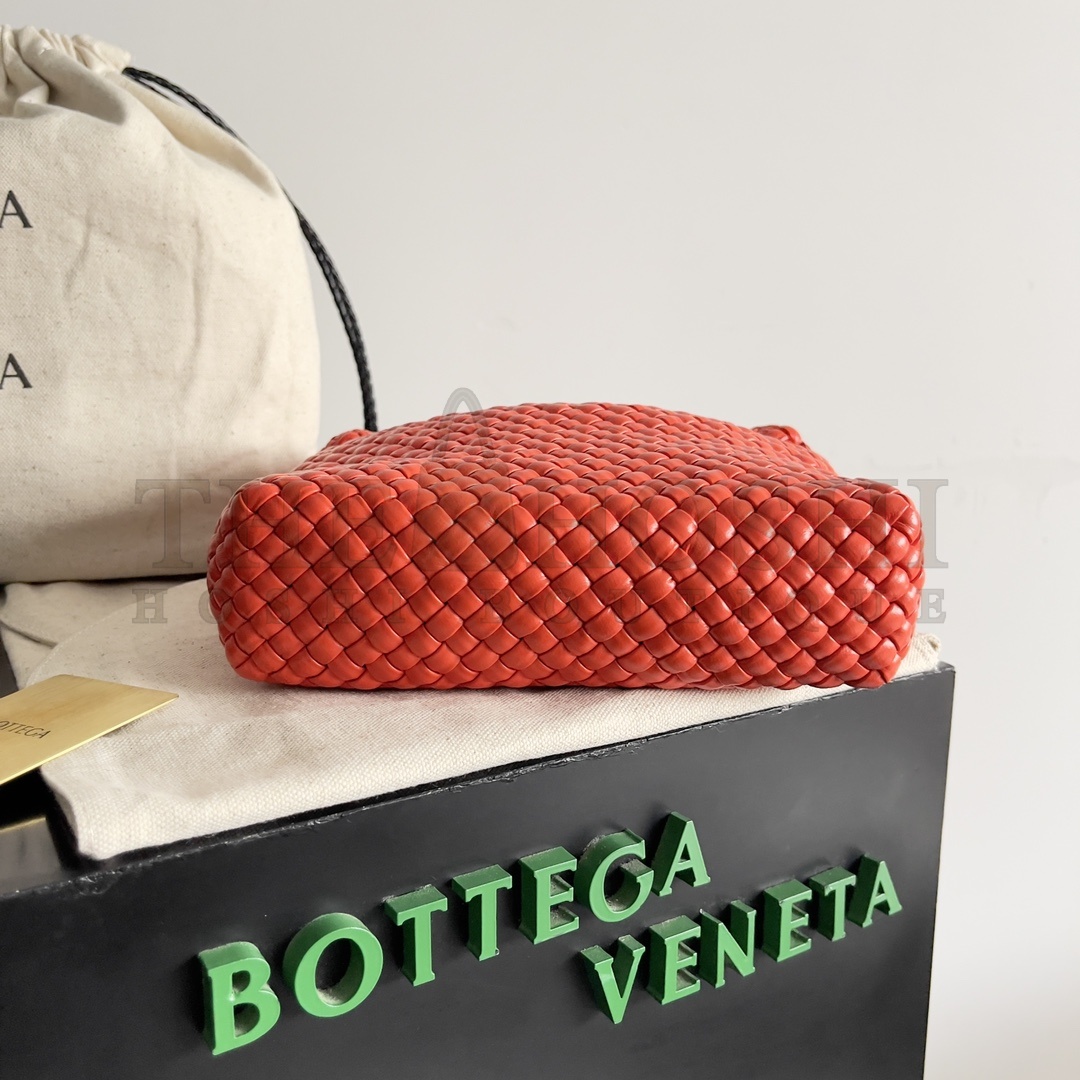 B0tt*ga Ven*ta BV TOSCA Mini Intrecciato Woven Leather Handbag Red 20x15.5x7cm Master Quality