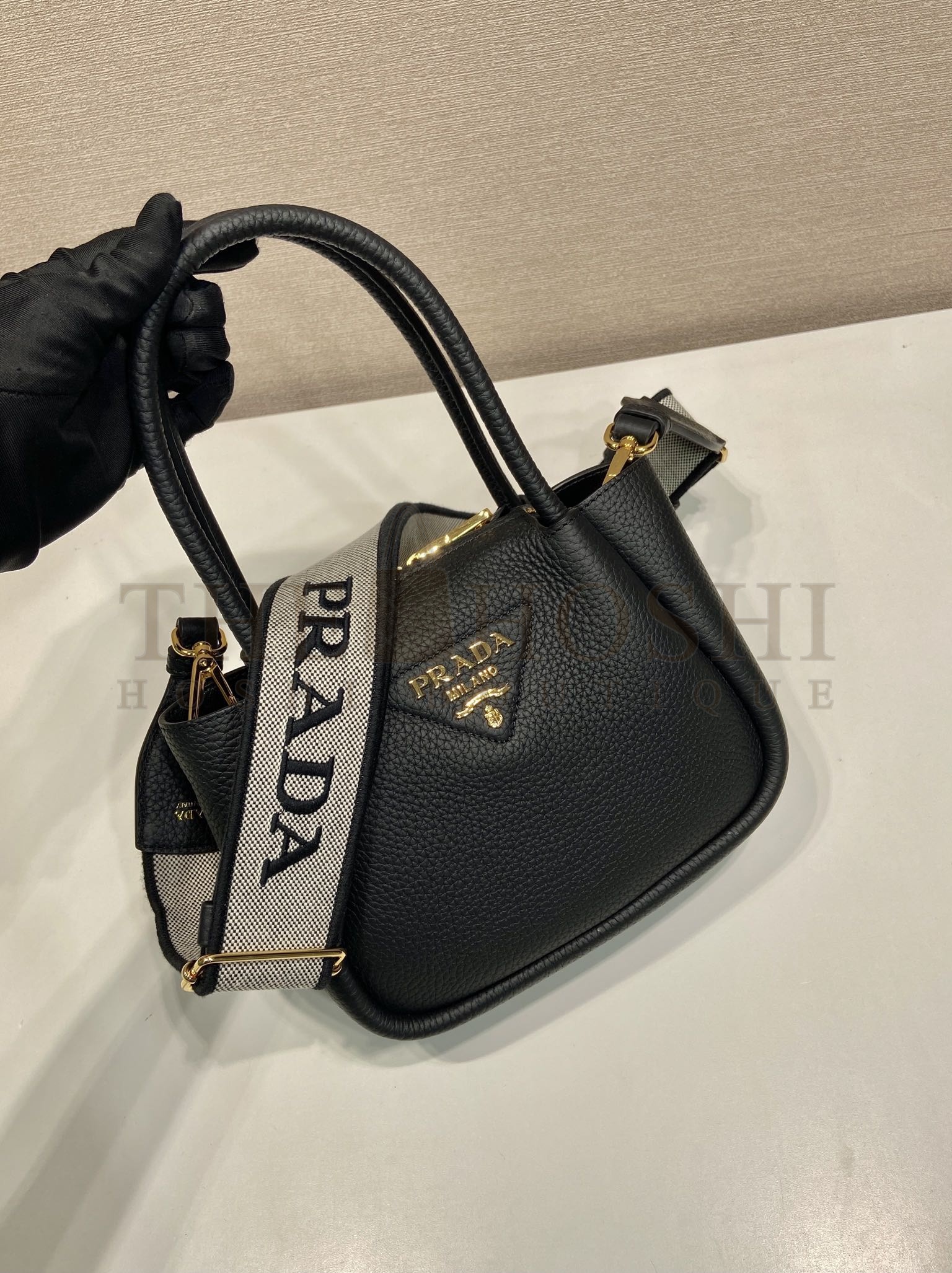 Pra*a PR 1BA362 Mini Leather Tote Bag 19.5x18x9cm 16898900 Master Quality