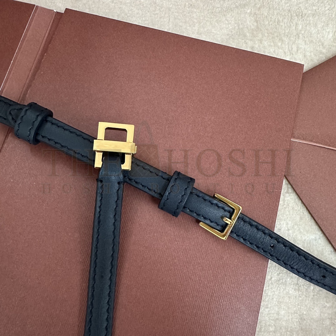 L0r0 P1ana LP L19 Extra Pocket Ostrich Leather Clutch Crossbody Bag 19x6.5x11cm Master Quality