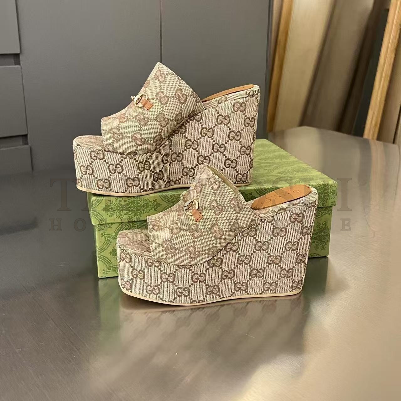 Gvc*1 GG Spring Summer 25 Platform Slide Sandals 35-41 Master Quality