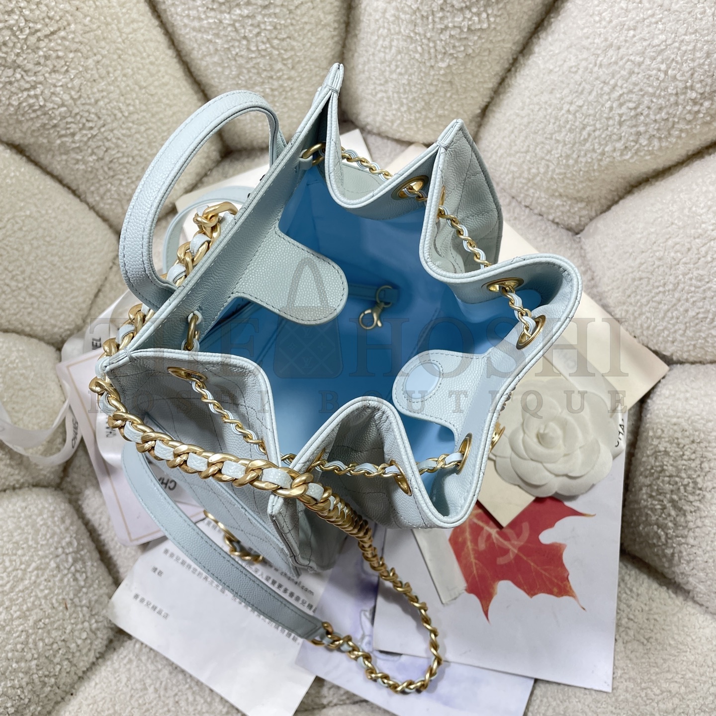 Ch**el 25B Drawstring Backpack – Lambskin Quilted Leather Double Shoulder Bag Size 23*14*23cm Master Quality