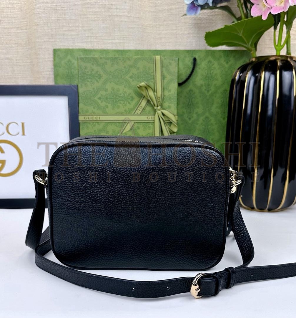 Gvc*1 Women GG Blondie Small Shoulder Bag Black Leather Round Interlocking G Master Quality