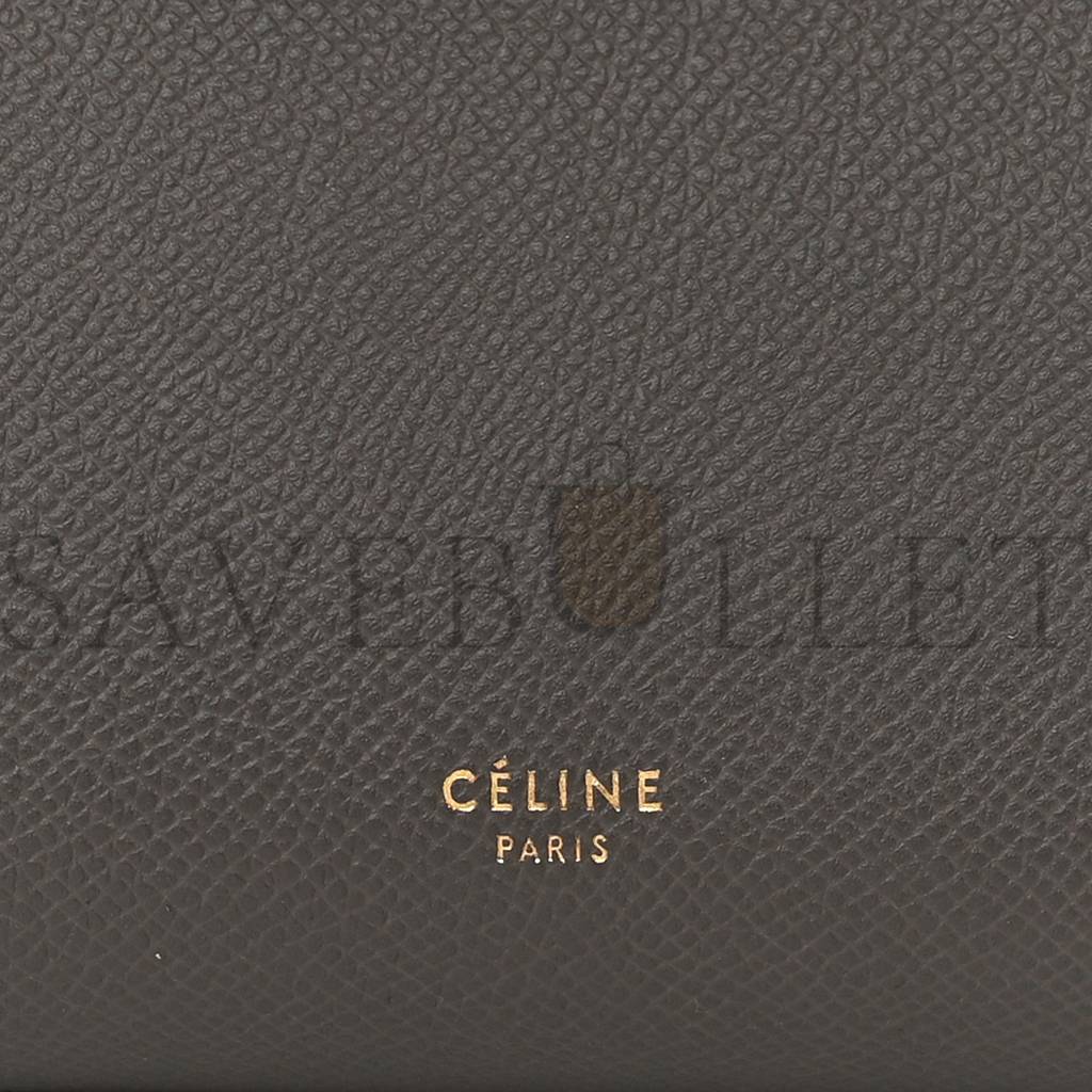 Ce1i*e BABY GRAINED CALFSKIN MICRO BELT BAG GREY (24*21*14cm) Master Quality