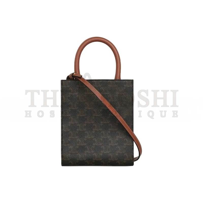 Ce1i*e MINI TOTE IN CABAS TRIOMPHEPRINTS AND LEATHER 194372CYB.04LU (21*17*4cm) Master Quality