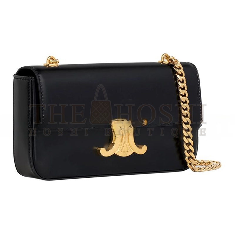 Ce1i*e CHAIN SHOULDER BAG IN TRIOMPHE GLOSSY CALFSKIN 197993BF4.38NO (20*10*4cm) Master Quality