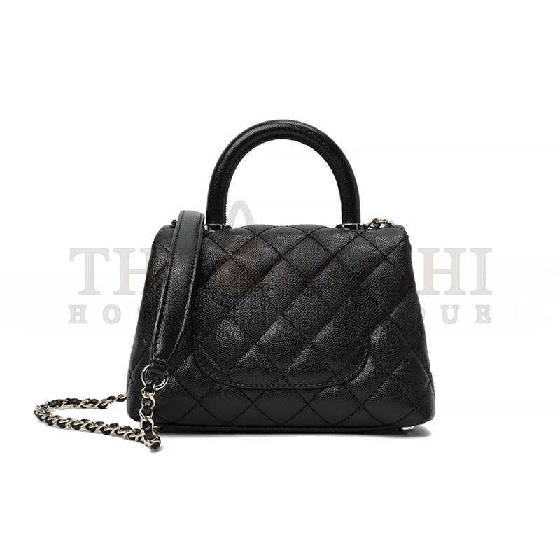 Ch**el MINI FLAP BAG WITH TOP HANDLE AS2215 B05061 94305 (19*13*9cm) Master Quality