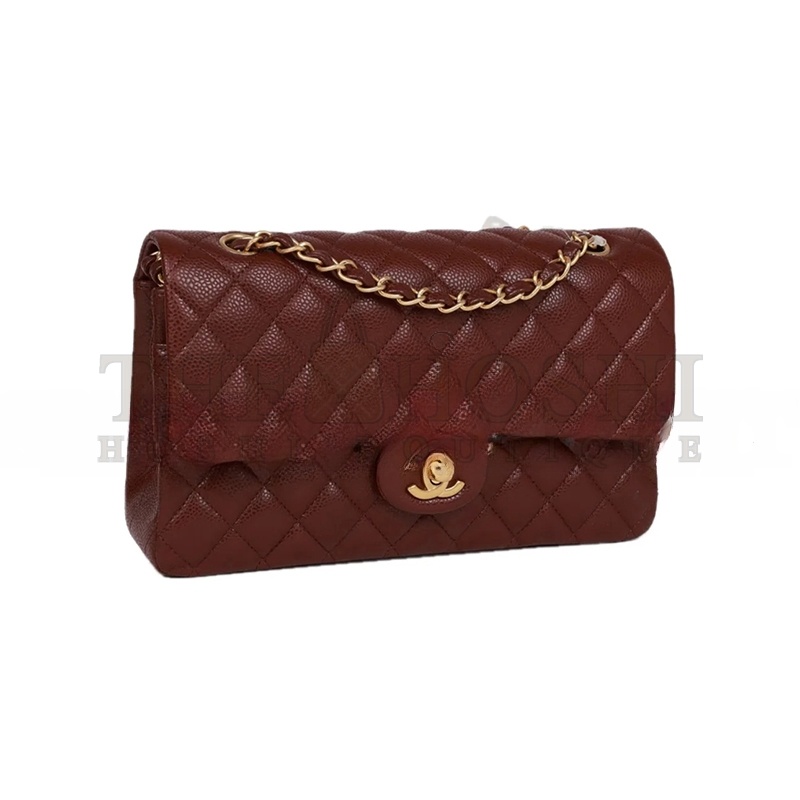 Ch**el CAVIAR QUILTED MEDIUM DOUBLE FLAP 1420325 (25.5*14*6.5cm) Master Quality