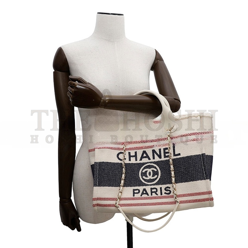 Ch**el SHOPPING BAG COTTON LEATHER AS3351 (34*27*15.5cm) Master Quality