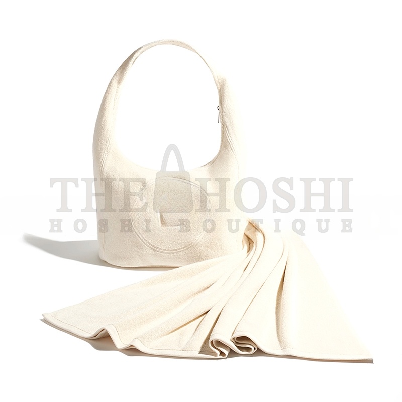 Ch**el COCO BEACH 2025 COLLECTION BEACHWEAR SET COTTON IVORY AAA938 (58*38*20cm) Master Quality