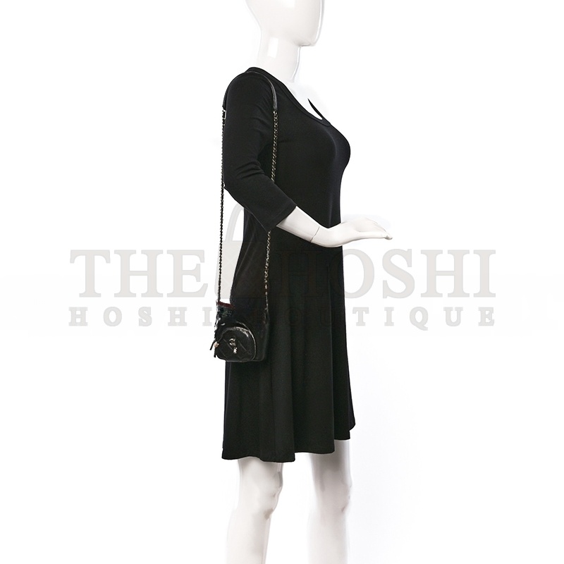 Ch**el CAVIAR QUILTED MINI CC POCKET BUCKET BAG BLACK AP2913 (11*10*4cm) Master Quality