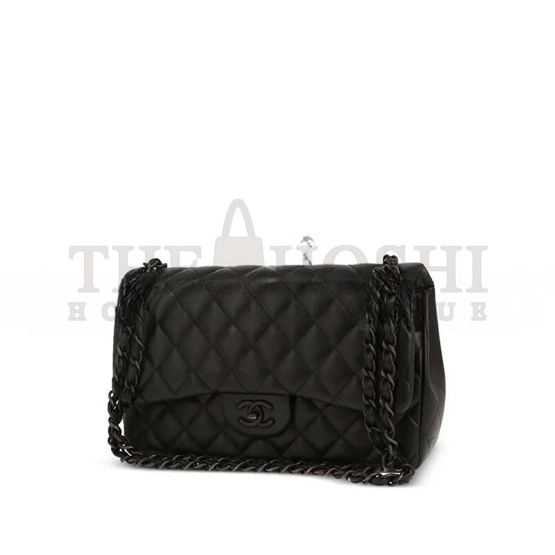 Ch**el SO BLACK JUMBO CLASSIC FLAP BAG (30*19.5*10cm) Master Quality