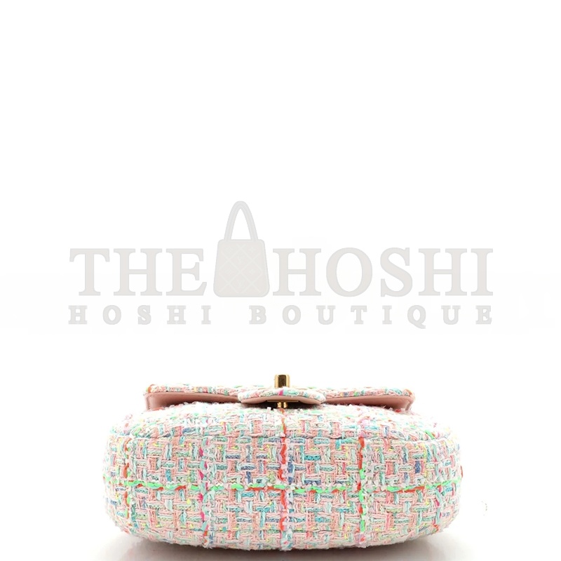 Ch**el TOP HANDLE FLAP BAG QUILTED TWEED SMALL AS4569 (23.5*13.5*5.5cm) Master Quality