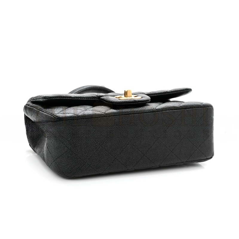 Ch**el CAVIAR QUILTED MINI TOP HANDLE FLAP 1224315 (20*12*7cm) Master Quality