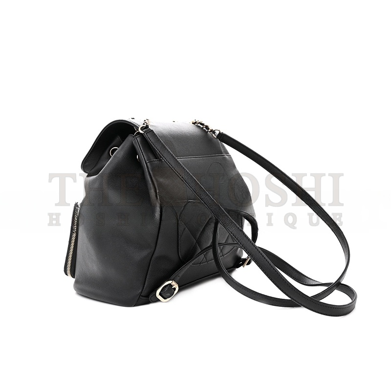 Ch**el CAVIAR QUILTED BUSINESS AFFINITY BACKPACK 1586970 (22*24*13cm) Master Quality