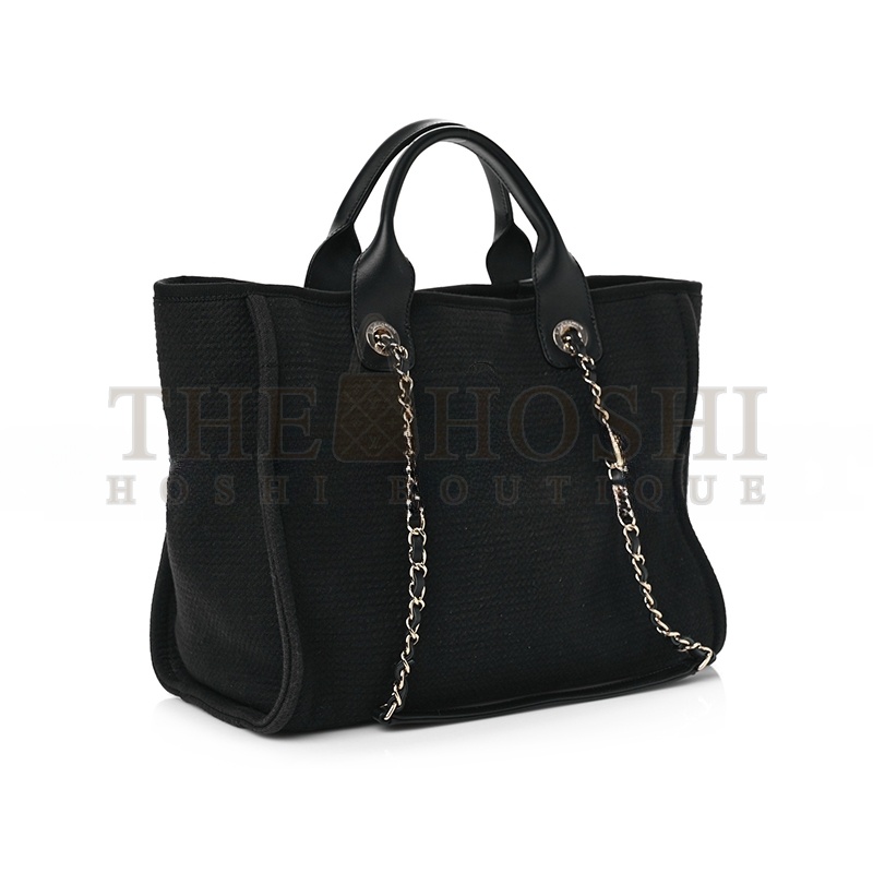 Ch**el MIXED FIBERS SMALL DEAUVILLE TOTE NAVY 1648915 (34*27*18cm) Master Quality