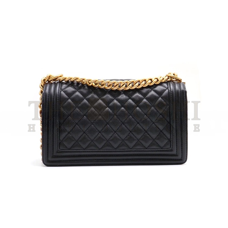 Ch**el CAVIAR MEDIUM QUILTED BOY BLACK A67086 B08358 94305 (25*15*8cm) Master Quality