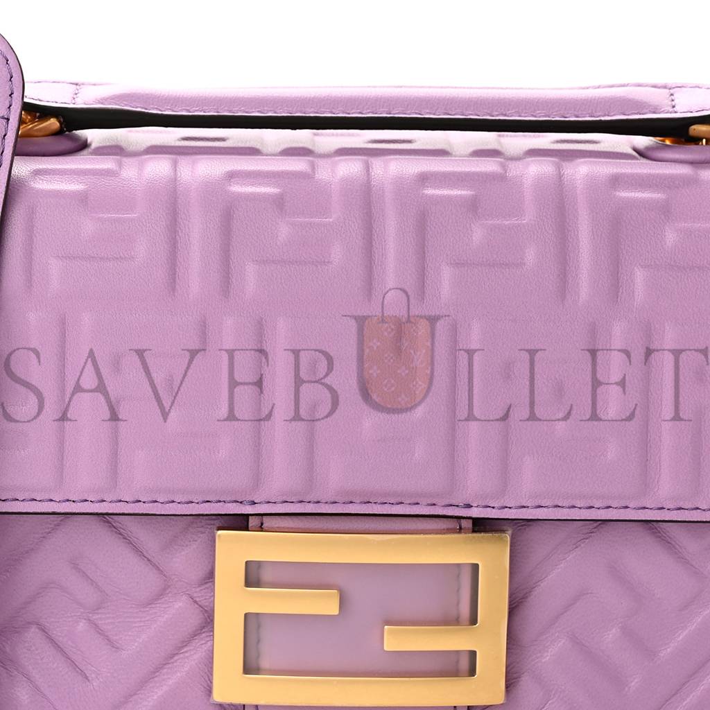 F**di NAPPA SMALL FF EMBOSSED MIDI CHAIN BAGUETTE VIOLETTA (23*13*6cm) Master Quality