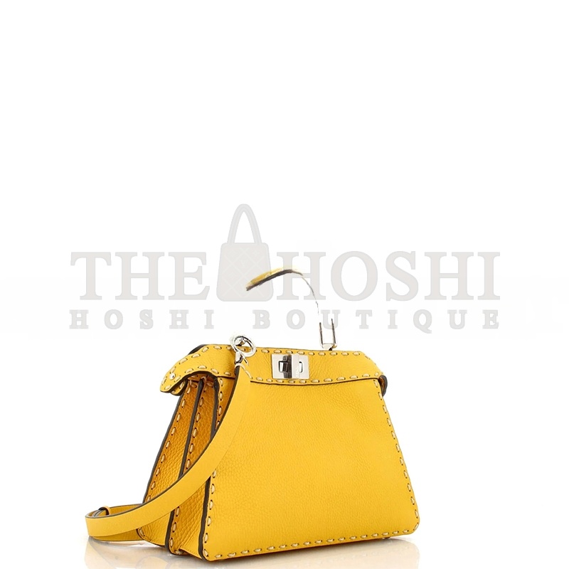F**di SELLERIA PEEKABOO ISEEU BAG LEATHER YELLOW (27*20*11cm) Master Quality