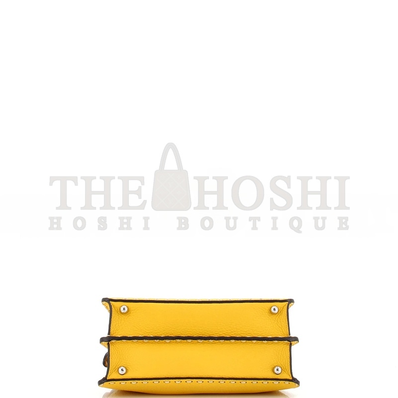 F**di SELLERIA PEEKABOO ISEEU BAG LEATHER YELLOW (27*20*11cm) Master Quality