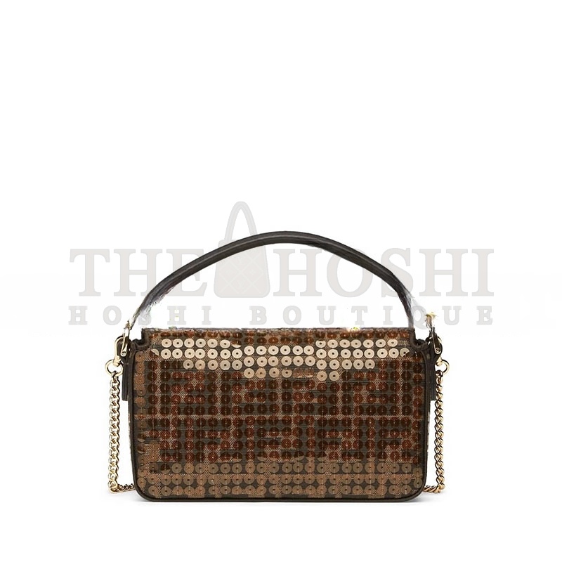 F**di BAGUETTE GLITTER HANDBAG (19.5*11*5cm) Master Quality