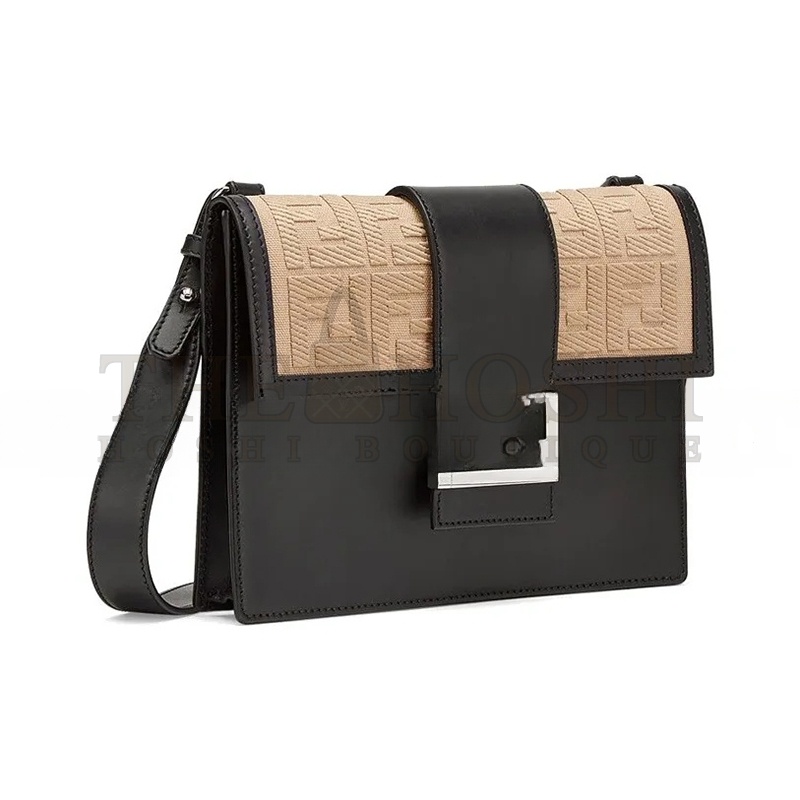 F**di ZUCCA FF BAGUETTE BLACK SHOULDER BAG 7VA524A9P6F1DZQ (23*16*2cm) Master Quality