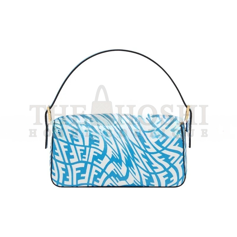 F**di BAGUETTE 1997 BAG VERTIGO ZUCCA COATED CANVAS BLUE 8BR792AFL1F1E8L (28*13.5*6cm) Master Quality