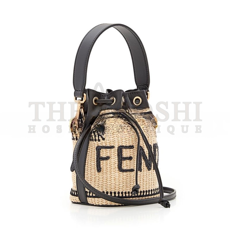 F**di MON TRESOR CROCHET STRAW MINI BAG 8BS010AKMVF0VPJ (19*12*10cm) Master Quality