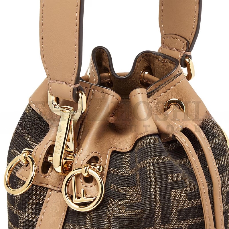 F**di MON TRESOR FABRIC BROWN 8BS093ALP3F1AOE (18*14*12cm) Master Quality