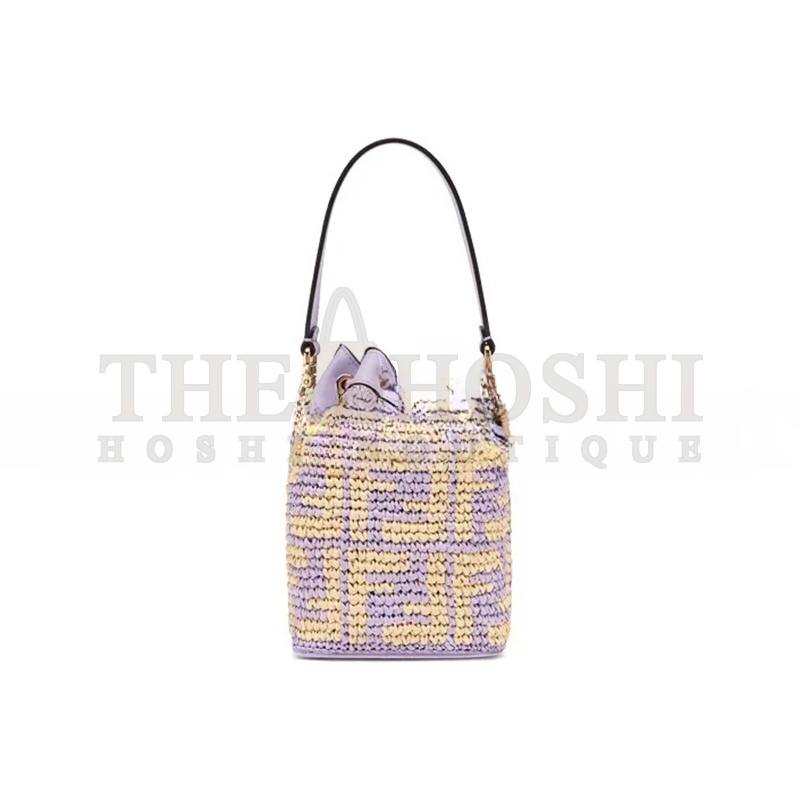 F**di MINI MON TRESOR LOGO BUCKET BAG ANEMONE PURPLE 8BS010AD6JF1C6U (18*12*10cm) Master Quality