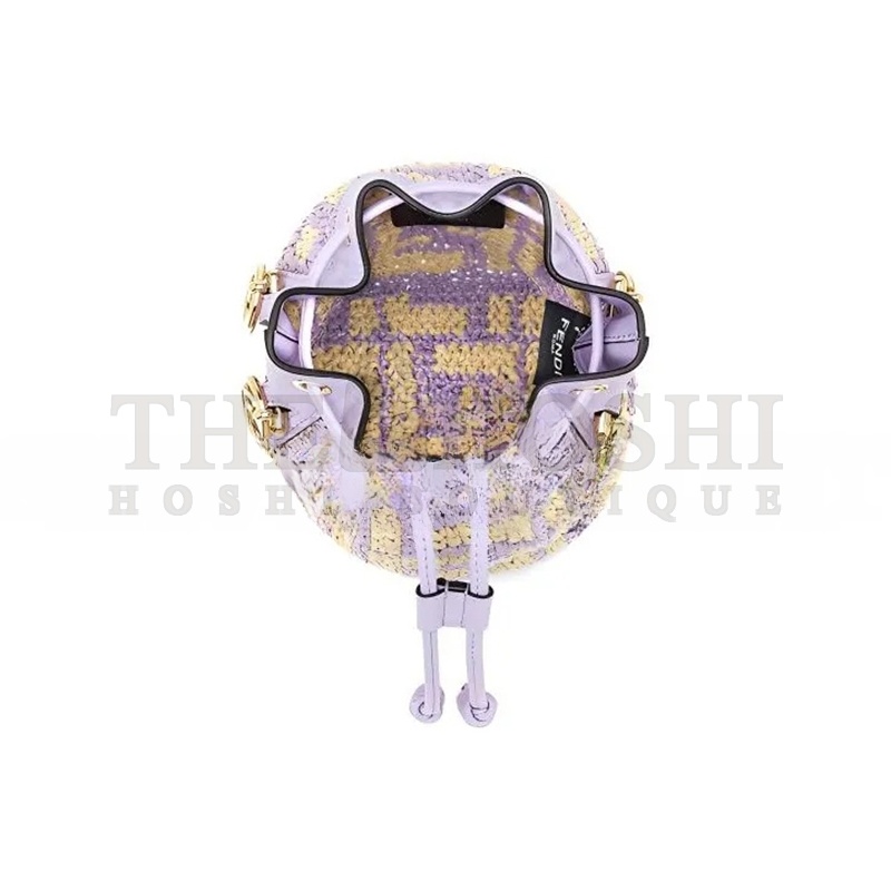 F**di MINI MON TRESOR LOGO BUCKET BAG ANEMONE PURPLE 8BS010AD6JF1C6U (18*12*10cm) Master Quality