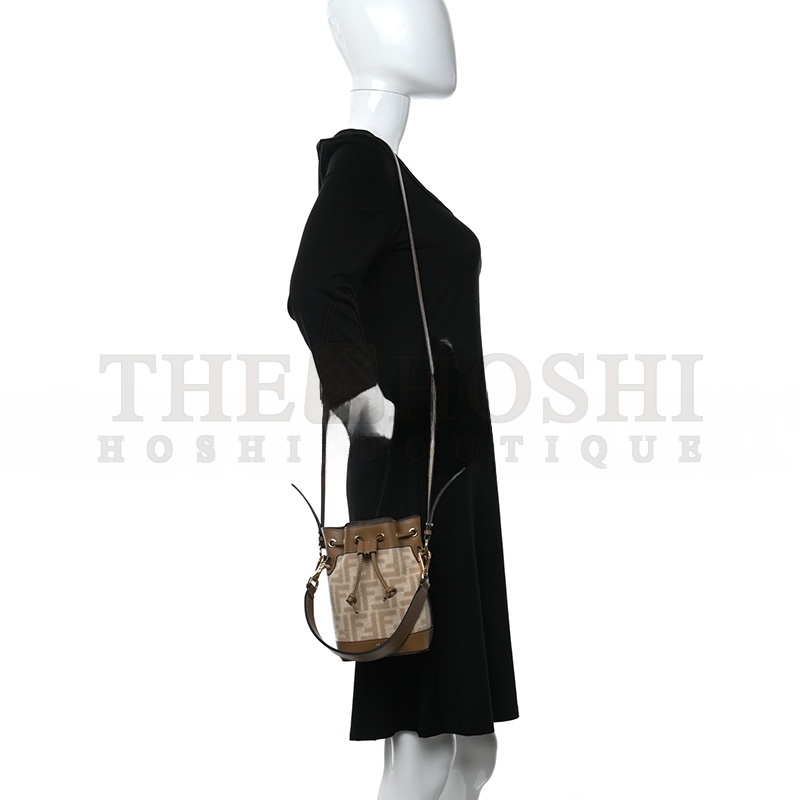 F**di WOOL VITELLO KING FF 1974 MINI MON TRESOR BUCKET BAG 8BS010AHJFF1F24 (17*12*10cm) Master Quality