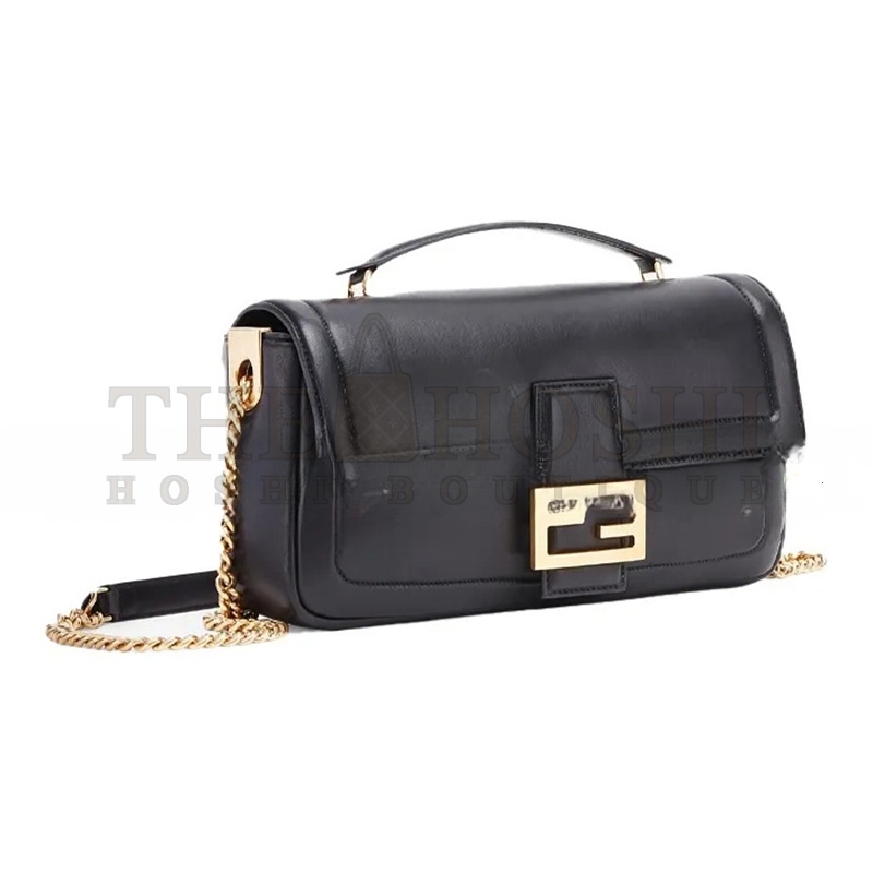 F**di NAPPA APOLO CHAIN BAGUETTE BLACK 8BR783ACNXF15ZW (27*13*6cm) Master Quality