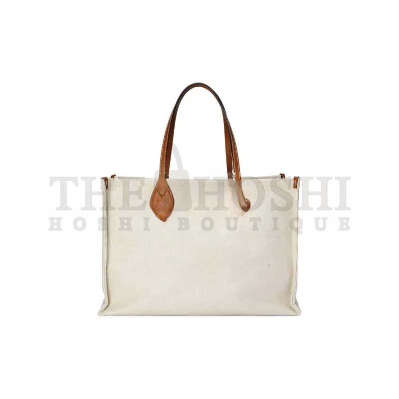 Gvc*1 PRINT TOTE BAG NEW BEIGE CANVAS 772176 (41*29*18cm) Master Quality